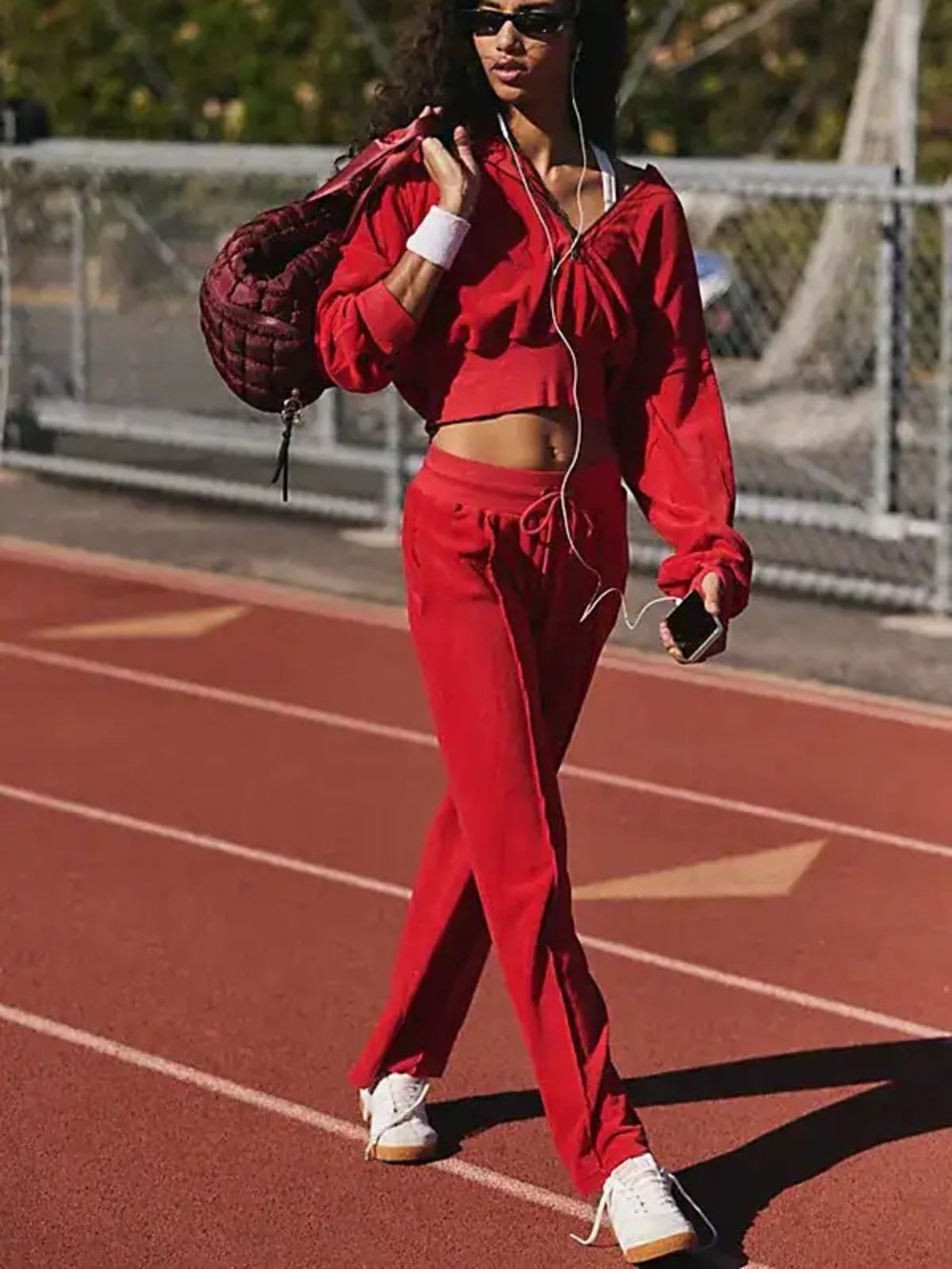 FP Movement by Free People Women’s Lets Volley Velour Hoodie